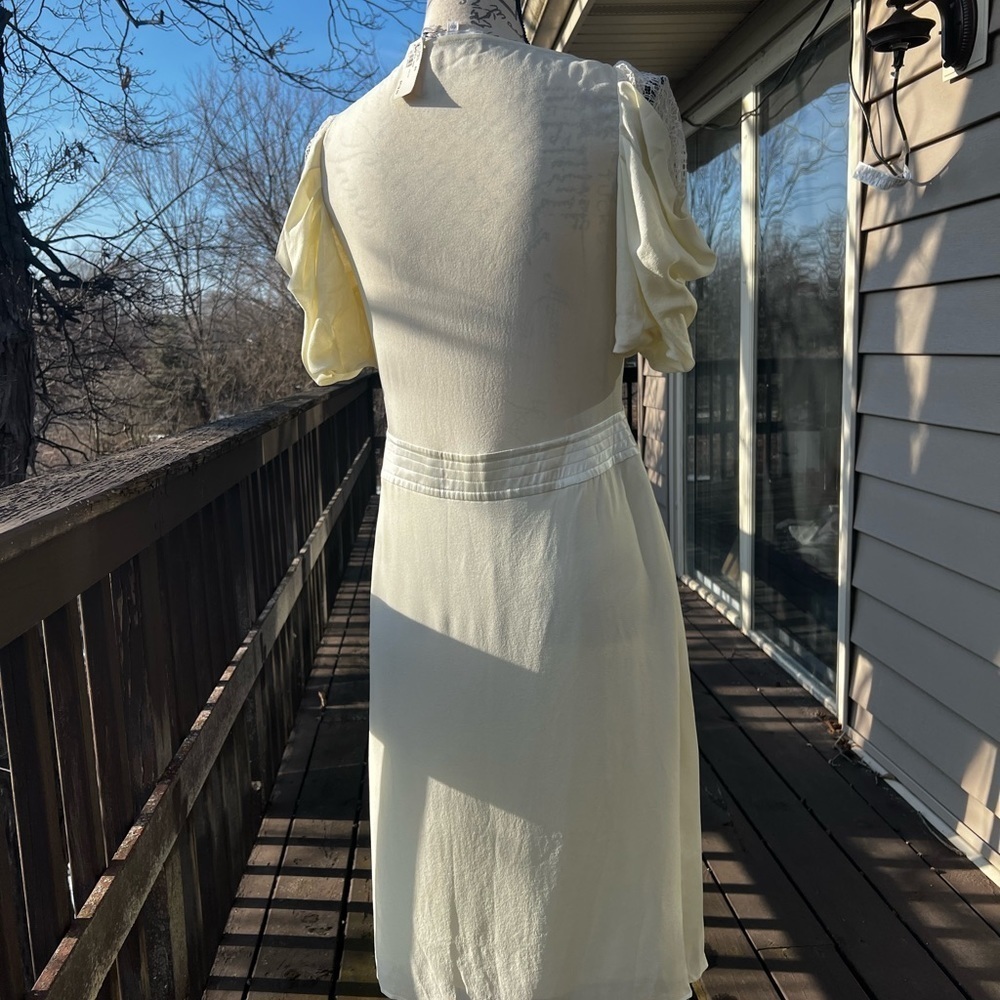 Vanessa Bruno 100% silk cream color dress EU size 40/US size 8, new with tags - Picture 12 of 13